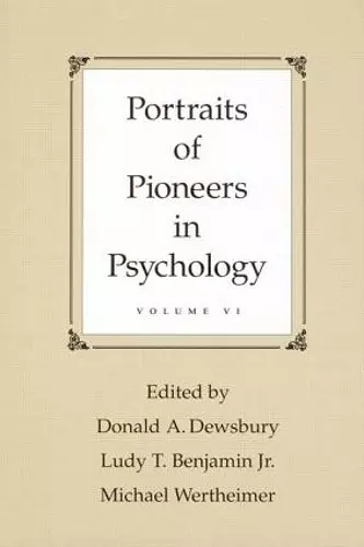 Portraits of Pioneers in Psychology cover