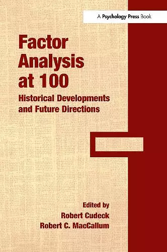 Factor Analysis at 100 cover