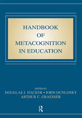 Handbook of Metacognition in Education cover