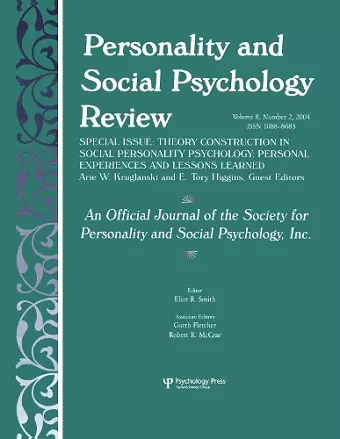 Theory Construction in Social Personality Psychology cover