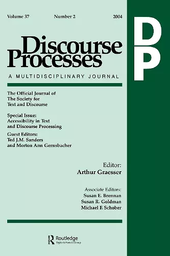 Accessibility in Text and Discourse Processing cover