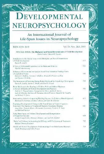 The Biological and Social Determinants of Child Development cover