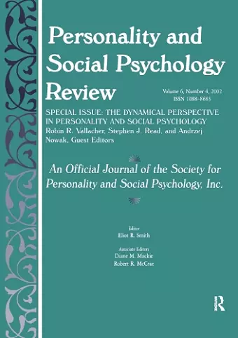 The Dynamic Perspective in Personality and Social Psychology cover