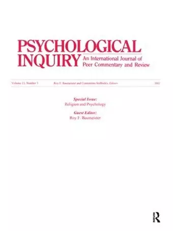 Religion and Psychology cover