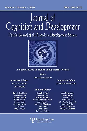 A Special Issue in Honor of Katherine Nelson cover