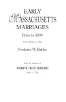 Early Massachusetts Marriages cover