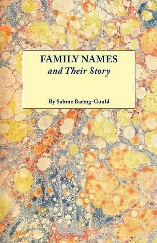 Family Names and Their Story cover