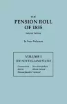 The Pension Roll of 1835. In Four Volumes. Volume I cover