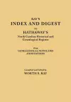 Ray's Index and Digest to Hathaway's North Carolina Historical and Genealogical Register cover