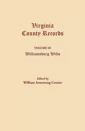 Virginia County Records. Volume III cover