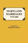 Maryland Marriages 1778-1800 cover