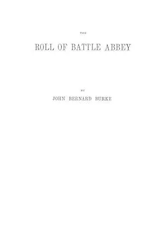 The Roll of Battle Abbey cover