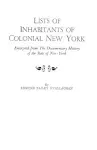 Lists of Inhabitants of Colonial New York cover