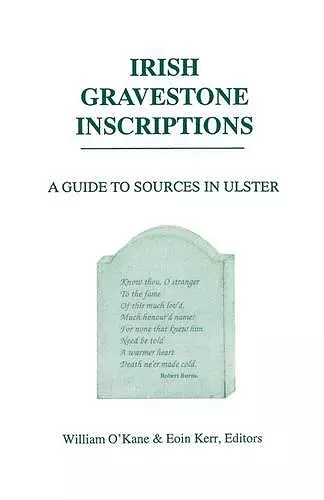 Irish Gravestone Inscriptions cover