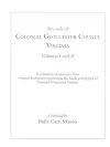 Records of Colonial Gloucester County, Virginia cover