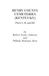 Henry County [Kentucky] Cemeteries cover