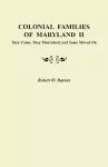 Colonial Families of Maryland II cover