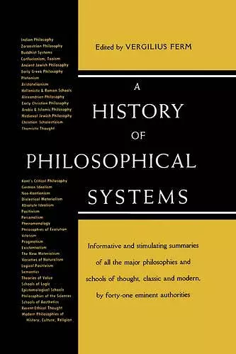 A History of Philosolphical Systems cover