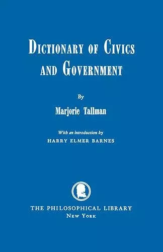 Dictionary of Civics and Government cover