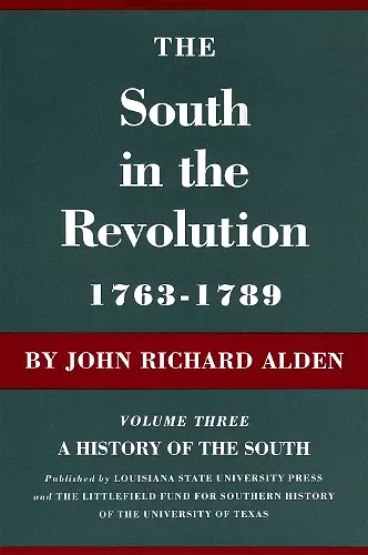 The South in the Revolution, 1763-1789 cover