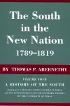 The South in the New Nation, 1789-1819 cover
