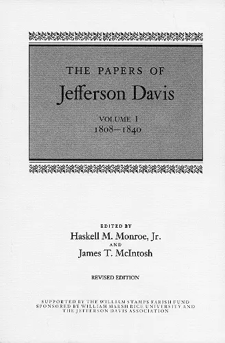 The Papers of Jefferson Davis cover