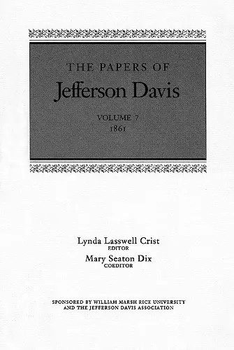 The Papers of Jefferson Davis cover