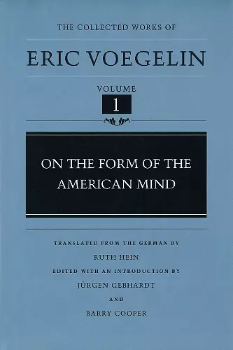 On the Form of the American Mind (CW1) cover