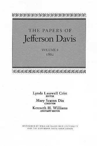 The Papers of Jefferson Davis cover