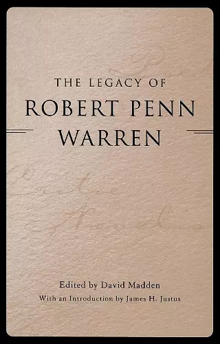 The Legacy of Robert Penn Warren cover