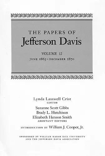 The Papers of Jefferson Davis cover