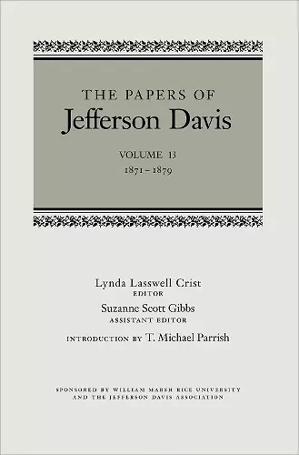 The Papers of Jefferson Davis cover