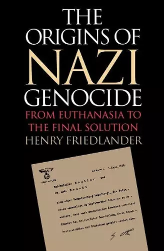 The Origins of Nazi Genocide cover