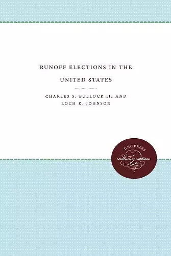 Runoff Elections in the United States cover