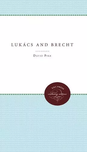 Lukács and Brecht cover