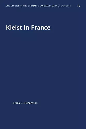 Kleist in France cover