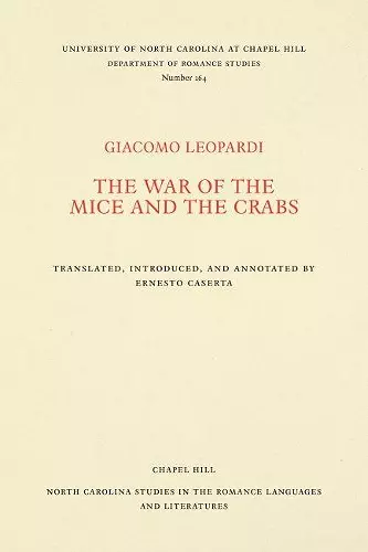 The War of the Mice and the Crabs cover