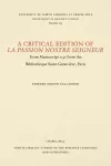 A Critical Edition of La Passion Nostre Seigneur cover