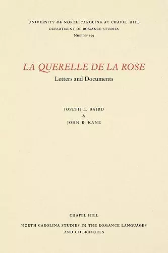 La Querelle de la Rose cover