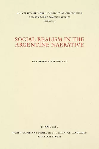 Social Realism in the Argentine Narrative cover