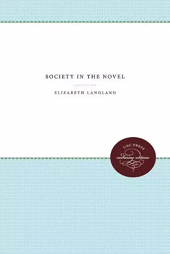 Society in the Novel cover