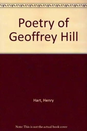 Poetry of Geoffrey Hill cover