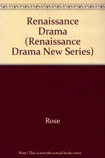 Renaissance Drama 17 cover