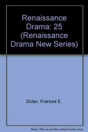 Renaissance Drama 25 cover