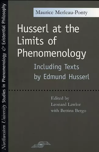 Husserl at the Limits of Phenomenology cover