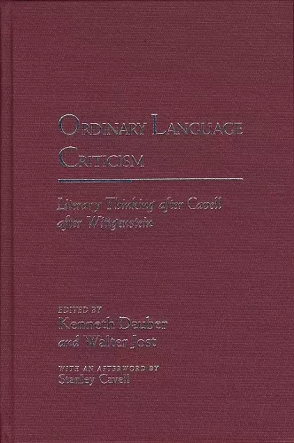 Ordinary Language Criticism cover