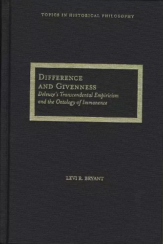 Difference and Givenness cover