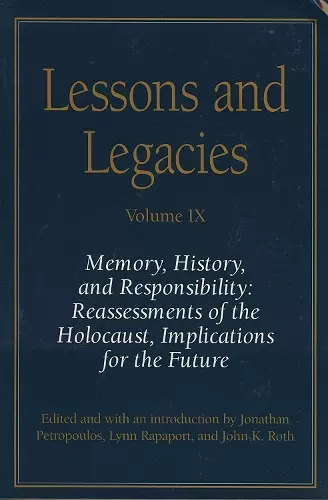 Lessons and Legacies IX cover