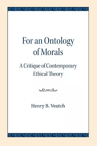 For an Ontology of Morals cover