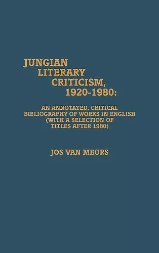 Jungian Literary Criticism, 1920-1980 cover